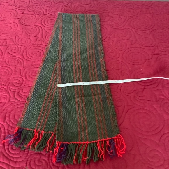 Hand loomed Handwoven 50 in X 8 in Runner / Scarf Fringe scarf  Manually woven - Picture 2 of 2